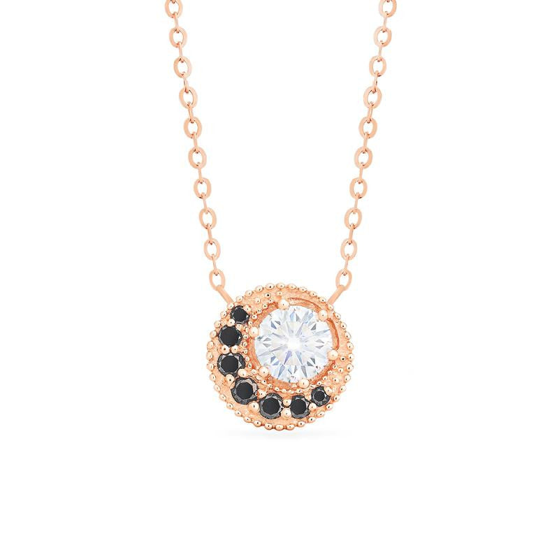 [Luna] Crescent Moon Necklace in Moissanite Necklace michelliafinejewelry   