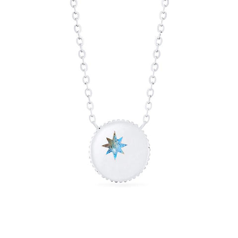 [Luna] Crescent Moon Necklace in Labradorite Necklace michelliafinejewelry   