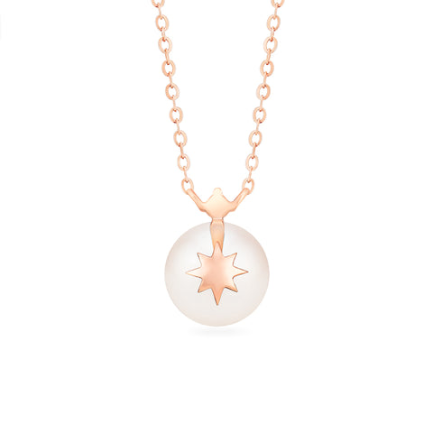 [Aisha] Moonrise Necklace in Akoya Pearl Necklace michelliafinejewelry   