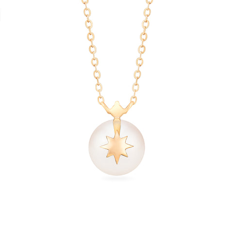 [Aisha] Moonrise Necklace in Akoya Pearl Necklace michelliafinejewelry   