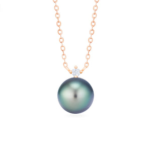 [Aisha] Moonrise Necklace in Tahitian Pearl Necklace michelliafinejewelry   