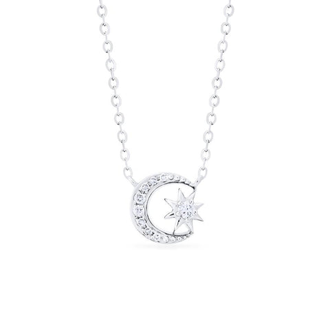 Diamond Moon Star Necklace Moon Six Point Star Necklace for Women - China  Diamond Jewelry and Diamond price | Made-in-China.com