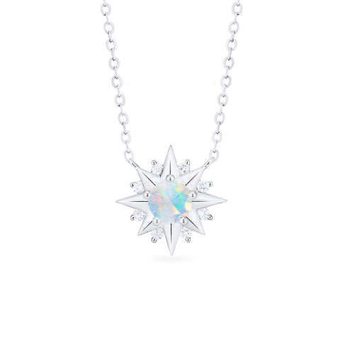 [Astra] Starlight Necklace in Australian Opal Necklace michelliafinejewelry   