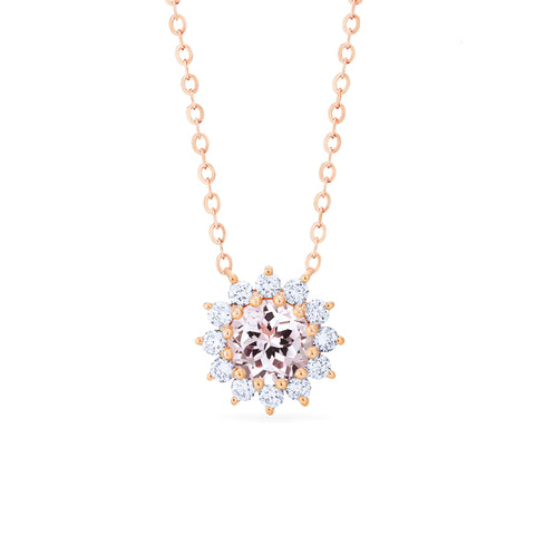 [Rosalie] Vintage Bloom Necklace in Morganite Necklace michelliafinejewelry   