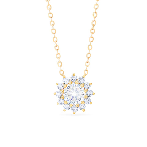 [Rosalie] Vintage Bloom Necklace in Moissanite Necklace michelliafinejewelry   