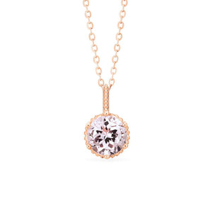 [Evelyn] Vintage Classic Crown Necklace in Morganite Necklace michelliafinejewelry   