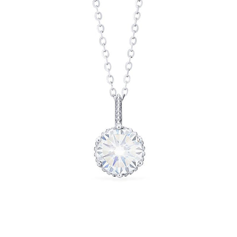 [Evelyn] Vintage Classic Crown Necklace in Moissanite Necklace michelliafinejewelry   