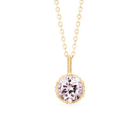 [Evelyn] Vintage Classic Crown Necklace in Morganite Necklace michelliafinejewelry   