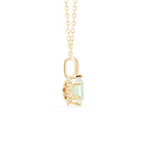 [Evelyn] Vintage Classic Crown Necklace in Opal Necklace michelliafinejewelry   