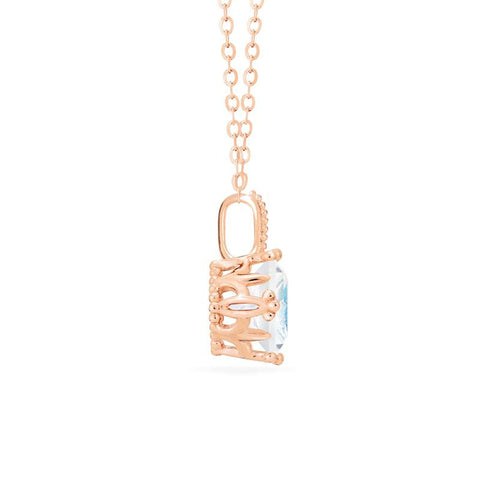 [Astoria] Fluer De Lis Princess Cut Necklace in Moonstone Necklace michelliafinejewelry   