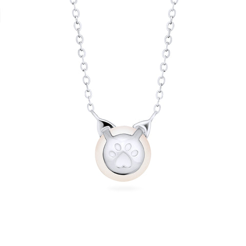 Cat store diamond necklace