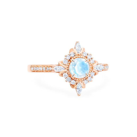 [Astrid] Art Deco Petite Ring in Moonstone Women's Ring michelliafinejewelry   