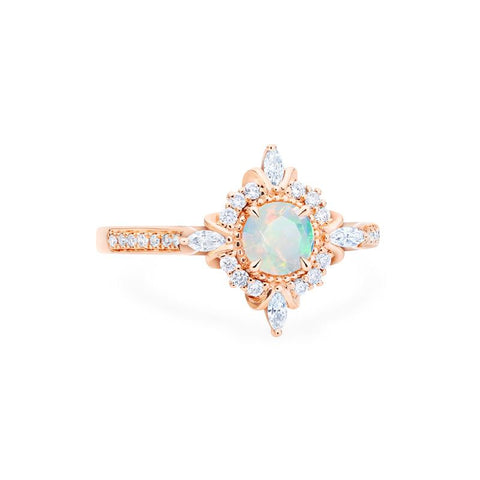 [Astrid] Art Deco Petite Ring in Opal Women's Ring michelliafinejewelry   