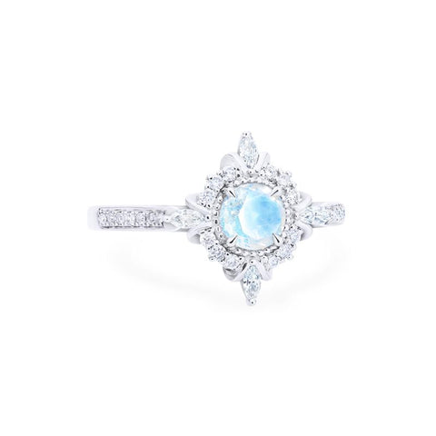 [Astrid] Art Deco Petite Ring in Moonstone Women's Ring michelliafinejewelry   
