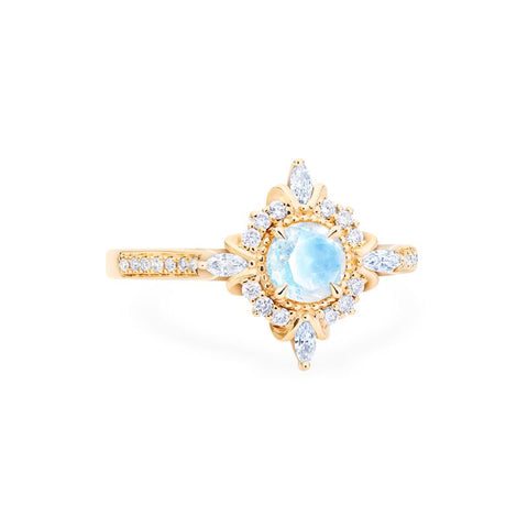 [Astrid] Art Deco Petite Ring in Moonstone Women's Ring michelliafinejewelry   