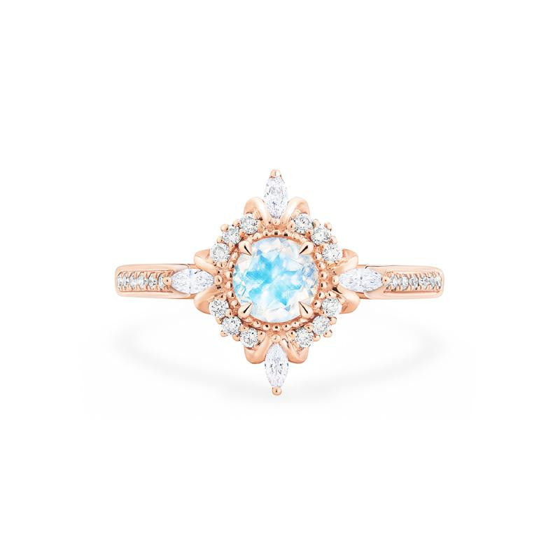 [Astrid] Art Deco Petite Ring in Moonstone Women's Ring michelliafinejewelry   