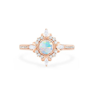 [Astrid] Art Deco Petite Ring in Opal Women's Ring michelliafinejewelry   