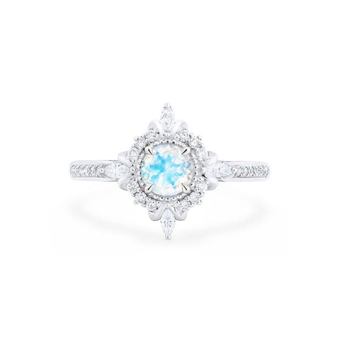 [Astrid] Art Deco Petite Ring in Moonstone Women's Ring michelliafinejewelry   