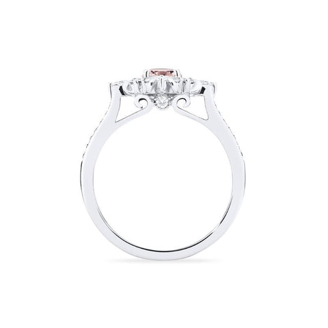 [Astrid] Art Deco Petite Engagement Ring in Morganite Women's Ring michelliafinejewelry   