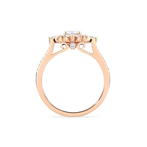 Astrid | Art Deco Petite Ring in Moissanite – Michellia Fine Jewelry