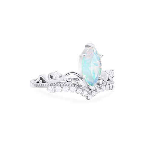 [Windsor] Heirloom Crown Marquise Cut Ring in Opal Women's Ring michelliafinejewelry   