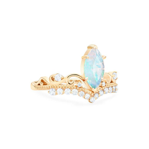 [Windsor] Heirloom Crown Marquise Cut Ring in Opal Women's Ring michelliafinejewelry   