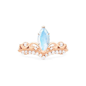[Windsor] Heirloom Crown Marquise Cut Ring in Moonstone Women's Ring michelliafinejewelry   
