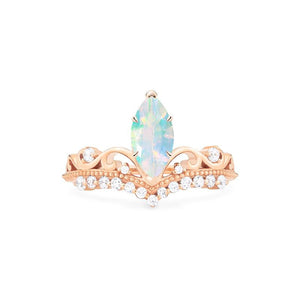 [Windsor] Ready-to-Ship Heirloom Crown Marquise Cut Ring in Opal Women's Ring michelliafinejewelry   