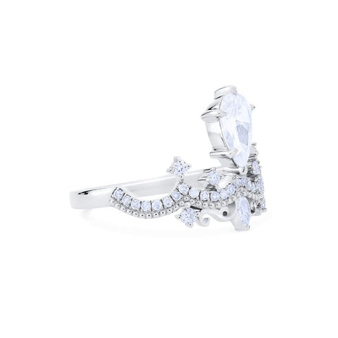 [Antoinette] Vintage Chandelier Engagement Ring in Diamond / Moissanite Women's Ring michelliafinejewelry   