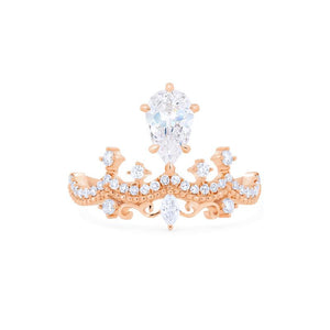 [Antoinette] Vintage Chandelier Engagement Ring in Diamond / Moissanite Women's Ring michelliafinejewelry   