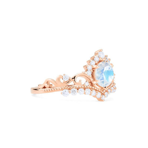 [Theia] Heirloom Crown Engagement Ring in Moonstone Women's Ring michelliafinejewelry   