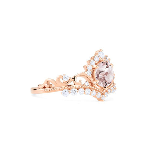 [Theia] Heirloom Crown Ring in Morganite Women's Ring michelliafinejewelry   
