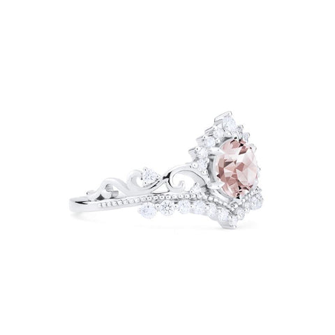 [Theia] Heirloom Crown Ring in Morganite Women's Ring michelliafinejewelry   