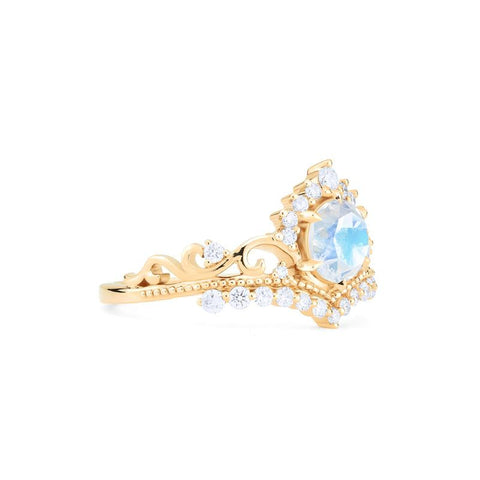[Theia] Heirloom Crown Engagement Ring in Moonstone Women's Ring michelliafinejewelry   