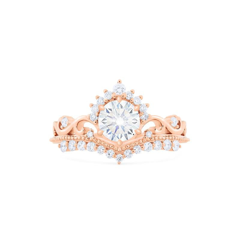 [Theia] Heirloom Crown Ring in Moissanite / Diamond Women's Ring michelliafinejewelry   