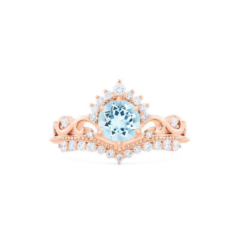 [Theia] Heirloom Crown Ring in Aquamarine Women's Ring michelliafinejewelry   