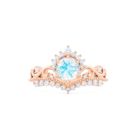 [Theia] Heirloom Crown Engagement Ring in Moonstone Women's Ring michelliafinejewelry   