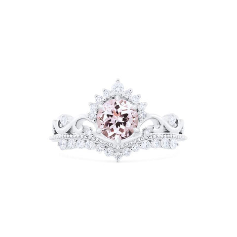 [Theia] Heirloom Crown Ring in Morganite Women's Ring michelliafinejewelry   