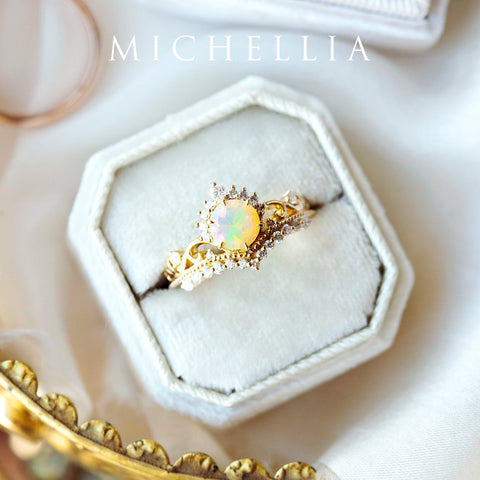 [Theia] Heirloom Crown Ring in Opal Women's Ring michelliafinejewelry   