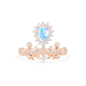 [Angelique] Guardian Angel Chandelier Ring in Moonstone Women's Ring michelliafinejewelry   