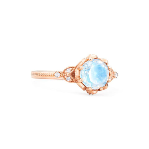 [Evanthe] Vintage Floral Engagement Ring in Moonstone Women's Ring michelliafinejewelry   