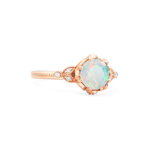 [Evanthe] Vintage Floral Engagement Ring in Opal Women's Ring michelliafinejewelry   