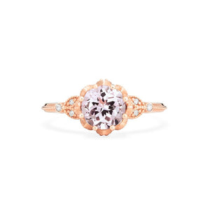 [Evanthe] Vintage Floral Ring in Morganite Women's Ring michelliafinejewelry   