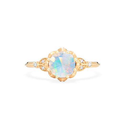 [Evanthe] Vintage Floral Engagement Ring in Opal Women's Ring michelliafinejewelry   