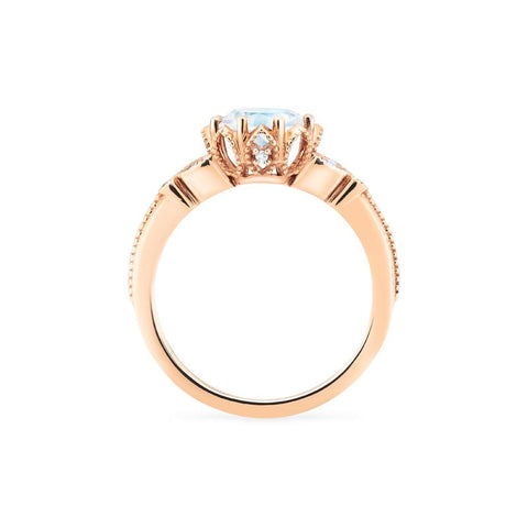 [Evanthe] Vintage Floral Engagement Ring in Moonstone Women's Ring michelliafinejewelry   