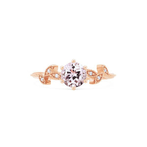 [Dahlia] Petite Floral Ring in Morganite Women's Ring michelliafinejewelry   