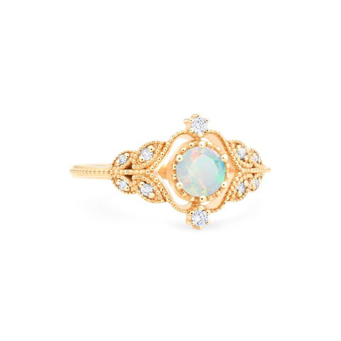 [Adeline] Vintage Rose Ring in Opal Women's Ring michelliafinejewelry   
