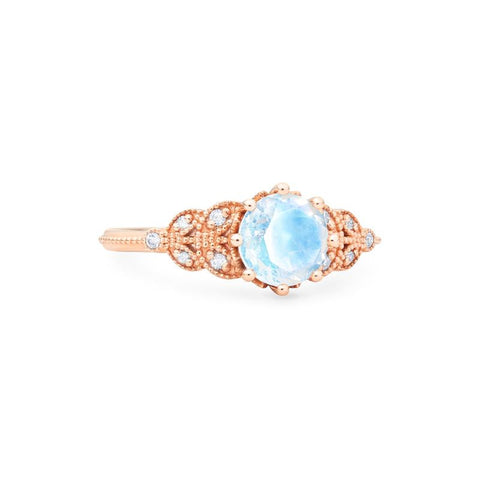 [Kerensa] Classic Floral Engagement Ring in Moonstone Women's Ring michelliafinejewelry