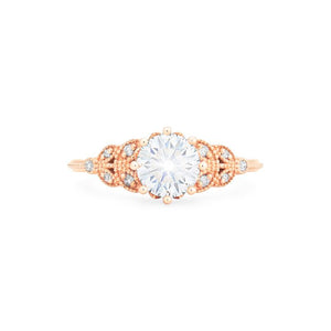 [Kerensa] Classic Floral Ring in Moissanite / Diamond Women's Ring michelliafinejewelry   