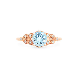 [Kerensa] Classic Floral Ring in Aquamarine Women's Ring michelliafinejewelry   